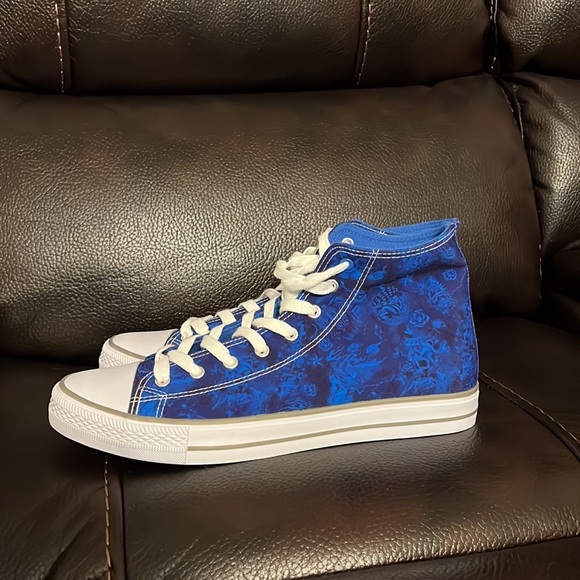 SALE!!! Final!!! Ed Hardy high top sneaker blue skull print size 11 - Picture 10 of 11